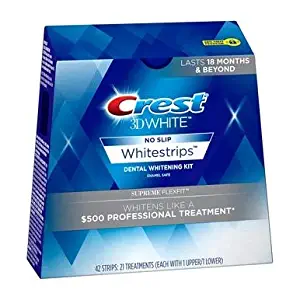 Crest 3D No Slip Whitestrips Dental Whitening Kit Supreme Flexfit - 21 Treatments