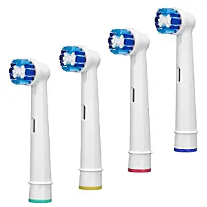 Replacement Toothbrush Heads Compatible with Oral B Braun, 4 Pack Professional Electric Toothbrush Heads Sensitive Clean Brush Heads Refill for Oral-B 7000/Pro 1000/9600/ 500/3000/8000 (4 pack)