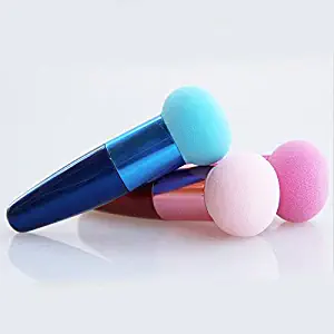 Brand New 5 Pieces Mini Makeup Blender Sponge with Handle Flawless Smooth Round Shaped Powder Puffs Foundation Applicators