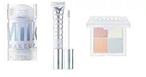 Milk Makeup Holographic Stick, Lip Gloss, and Holographic Powder Quad in Supernova