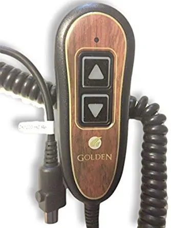 Golden Burl Hand Control Zk1200-hc 2 Button Hand Control 5 Pin (Replaces Okin and Limoss) LED Lighted - NEW Stylish Look