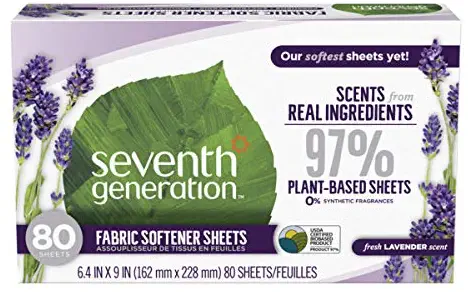 Seventh Generation Fabric Softener Sheets, Lavender, 80 Count