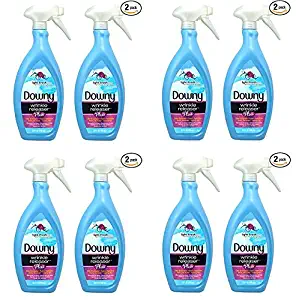 Downy Wrinkle Release Spray Plus, Static Remover, Odor Eliminator, Fabric Refresher and Ironing Aid, Light Fresh Scent, 33.8 Fluid Ounce (Pack of 2) (PACK OF 8)