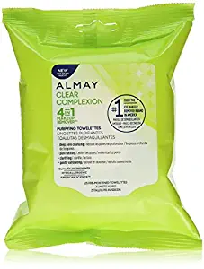 Almay Clear Complexion 4 in 1 Makeup Remover, 25 Pre-Moistened Towelettes (Pack of 2)