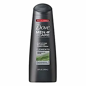 Dove Men+Care Elements Fortifying Shampoo and Conditioner (2-in-1), Minerals and Sage, 12 oz (Pack of 2)