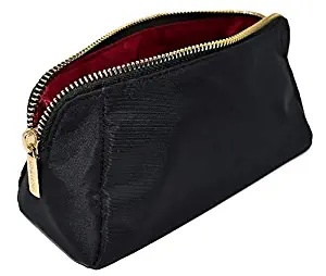 MONTROSE Small Nylon Cosmetic Makeup Bag for Accessories & Toiletries, Black