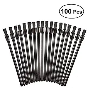 Frcolor Disposable Lip Gloss Brushes Lipstick Wands Applicator Flat Brush Makeup Cosmetic Tools (100 Pcs)