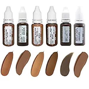 Microblading Pigments BIOTOUCH Permanent Makeup Pigments for Eye Brows 6 bottles Cosmetic Tattoo Ink Microblading Supplies Microblading Colors