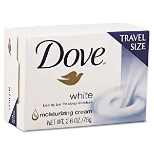 Dove White Travel Size Bar Soap with Moisturizing Lotion, 2.6 oz - Includes 36 per case.