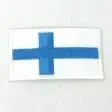 Finland Country Flag Small Iron on Patch Crest Badge .. 1.5 X 2.5 Inches ... New