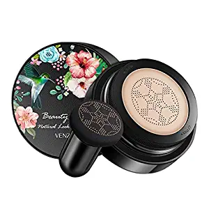 Mushroom Head Air Cushion CC Cream Moisturizing Foundation Air-permeable Natural Brightening Makeup BB Cream Korean Makeup (Ivory white)