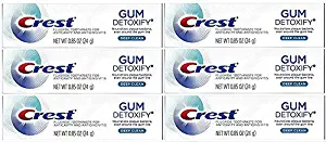 Crest Gum Detoxify Toothpaste, Deep Clean, Travel Size, 6 Pack Each 0.85 oz (24g)