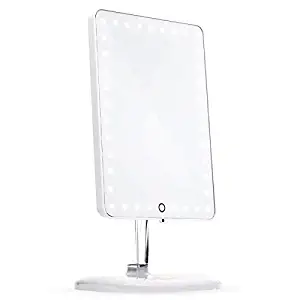 Impressions Vanity Touch Pro LED Makeup Mirror with Wireless Bluetooth Audio + Speakerphone & USB Charger Silver