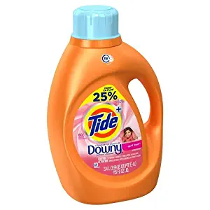 Tide Plus Downy Scent He Turbo Clean Liquid Laundry Detergent, 74 Loads, April Fresh, 115 Fluid Ounce