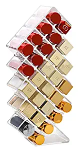 V-HANVER Fish Shape Lipstick Organizer Lip Gloss Storage Tower Makeup Stand for 28 Lip Sticks Women Girls Cosmetic Display, Clear Acrylic