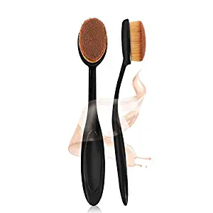 EYX Formual Oval Long Handle Cosmetic Brush for Liquid&Cream&Contour,2016 New Design Most Popular Korean Blending Blush and Concealer Brush for Yves Saint Laurent Face Powder Cream