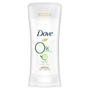 Dove 0% Aluminum Deodorant, Cucumber & Green Tea, 2.6 oz (Pack of 2)