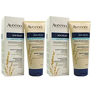 Aveeno 2X Skin Relief Cooling Menthol Moisturising Lotion For Dry Sensitive Skin 200Ml