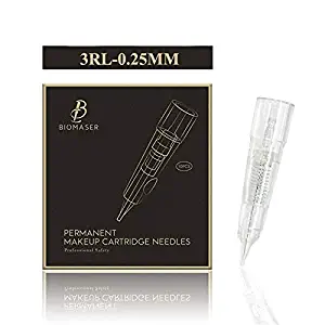 Cartridge Needles – BIOMASER 10PCS Sterilized Permanent Makeup Cartridge Needles Tattoo Needle Fits for Permanent Makeup Machine Pen T100 P1 X1 for Eyebrow Eyeliner Lip (3RL-0.25MM)