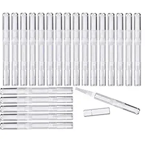 GOTONE 22 Pack 3 ml Transparent Empty Nail Oil Twist Pen Brush, Cuticle Oil Pen Cosmetic Lip Gloss Containers Eyelash Growth Liquid Tube