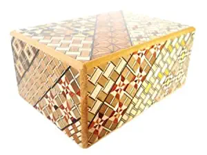 Japanese Yosegi Puzzle Box 4-Sun 14 Moves by Uncommon Treasures