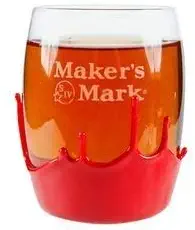 Maker's Mark Signature Etched Double Old Fashioned Rocks Glass