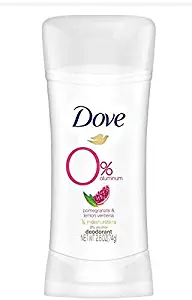 Dove 0% Aluminum Deodorant, Pomegranate Lemon Verbena, 2.6 oz (Pack of 2)