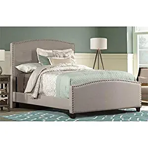 Atlin Designs Upholstered Twin Panel Bed in Dove Gray