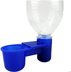 SISHUINIANHUA 2 Pcs Bird Dove Quail Automatic Drinker Bowl Waterers Drinking Cups Tools Dual Port Pet Bird Feeder Waterer Equipments,Blue