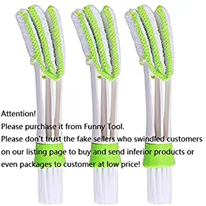 Funny Tool Mini Duster for Car Air Vent, Set of 3 Automotive Air Conditioner Cleaner and Brush, Dust Collector Cleaning Cloth Tool for Keyboard Window Leaves Blinds Shutter Glasses Fan