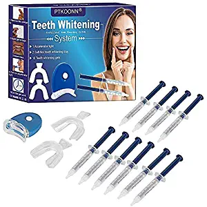 Teeth Whitening Kit,Teeth Whitening Gel,Reusable Dental Whitening Kit, Teeth Whitening Tray Kitto reduce Yellow Teeth and Smoke Marks Black Teeth