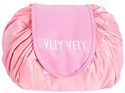 Creative Lazy Cosmetic Bag Capacity Portable Drawstring Storage Artifact Korea Magic Travel Pouch Travel Make Up Toiletry Bags - (Color: Pink)