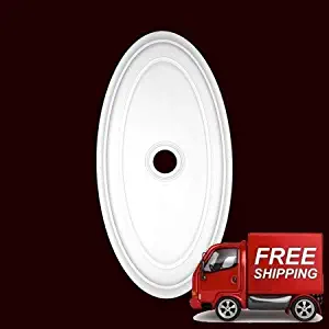 Chemcrest Extra Large Smooth 24" x 48" Oval Ceiling Medallion