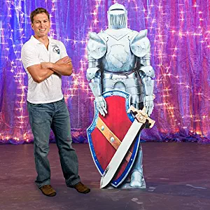 6 ft. 4 in. Fairytale Medieval Kingdom Fantasy Knights Suit of Armor Standee Standup Photo Booth Prop Background Backdrop Party Decoration Decor Scene Setter Cardboard Cutout