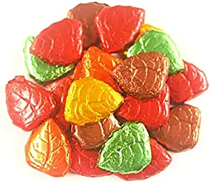 Scott's Cakes Foil Wrapped Solid Milk Chocolate Leaves in a 1 Pound Plastic Deli Container