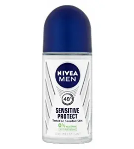 Nivea for Men Sensitive Protect 48 Hr. Anti-perspirant Roll-on Deodorant. 50 Ml. (Pack of 3)