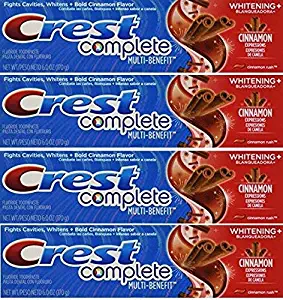 Crest Whitening Expressions Fluoride Anticavity Toothpaste, Cinnamon Rush, 6 oz (4 Pack)