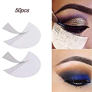 LKE 50 Pcs Eyeshadow stencils Pad for Lash Enhancers & Primers Professional Lint Free Under Eye Eyeshadow Gel Pad Patches For Eyelash Extensions/Lip lashes mat