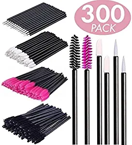 ENVII - The Beauty Brand 300PK Disposable Makeup Applicators, Mascara Wands, Lipstick Applicators, Fine Eyeliner Brush Makeup Artist kit