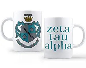 ZTA Zeta Tau Alpha Crest Mug Sorority Coffee Mug