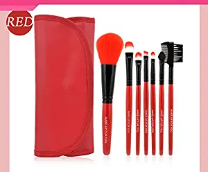 makeup brush set,12 pcs makeup brush set,Professional 7 PCS Makeup Brushes Set Tools Make-up Toiletry Kit Wool Brand Make Up Brush Set Case Cosmetic Foundation Brush (Purple)