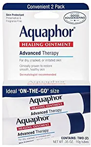 Aquaphor Healing Skin Ointment, Advanced Therapy, 2 Pack, 0.35 oz ea (Pack of 3)