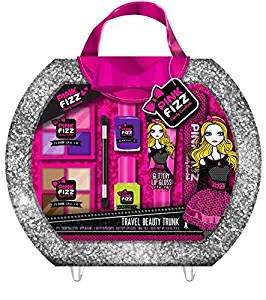 Pink Fizz All In One Travel Beauty Trunk - Packed with All-In-One Mega Beauty Case- Kids Pretend Make Up - Non Toxic and Washable