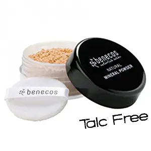 Benecos Natural Loose Face Powder, Translucent Tone Loose Face Powder for Fair to Medium Skin Tone, for Setting Makeup or as Foundation, Anti Aging, Lightweight, Long Lasting, Vegan, Organic (Sand)