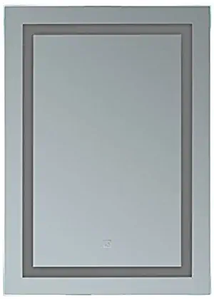 HOMCOM Vertical 32" LED Illuminated Bathroom Wall Mirror - Outline LEDs