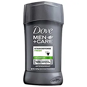 Dove Men+Care Stain Defense Antiperspirant Deodorant Stick, Fresh, 2.7 oz (Pack of 2)