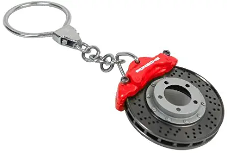 Porsche Red Racing Brake Disc Key Chain