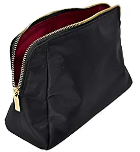 MONTROSE Medium Nylon Cosmetic Makeup Bag for Accessories & Toiletries, Black