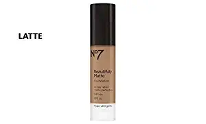 BOOTS No7 Beautifully Matte Foundation 1fl oz SPF 15 Beauty Make up (LATTE)