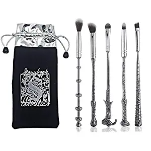5 Pcs Makeup Brushes,For Harry Potter Fans Wizard Wand Set Kit,in a Gift Bag, Perfect for Eyebrows, Eyeshadow Palette, Foundation, and Powder use
